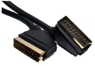 Cables Direct 2SSP-03 SCART cable 3 m SCART (21-pin) Black