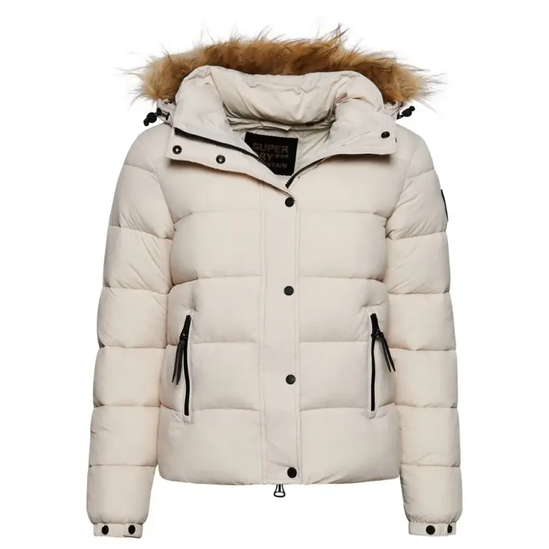 Women's Superdry Puffer Hooded with Faux Fur