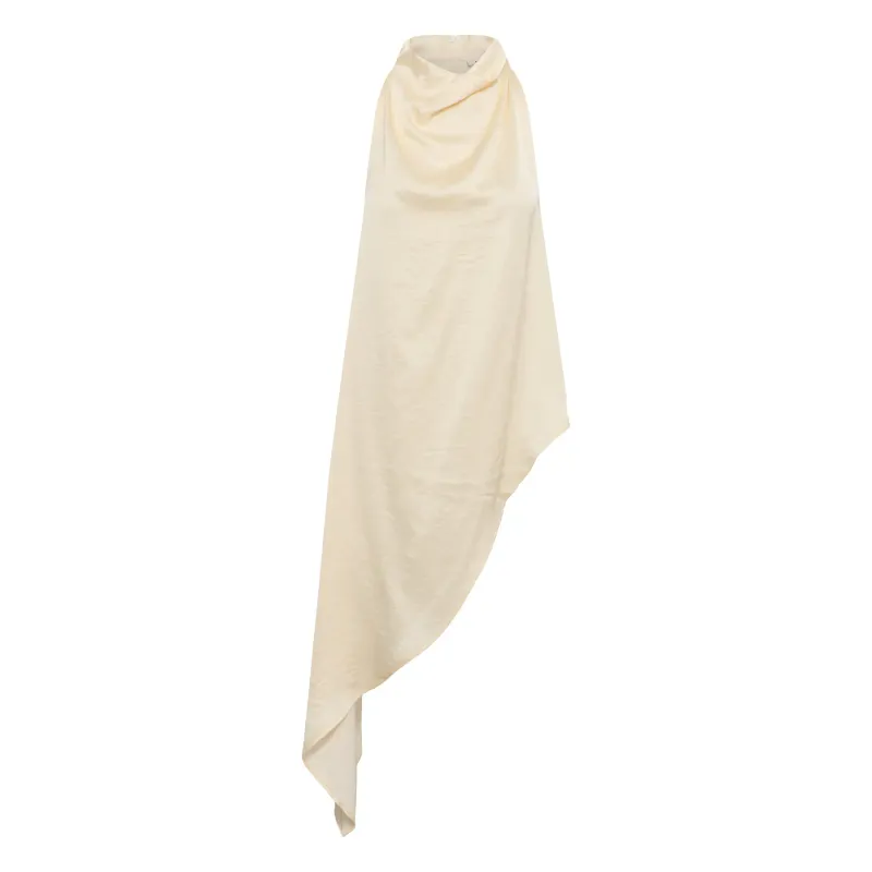 Asymmetrical Sleeveless Blouse Women Soaked in Luxury Slverona