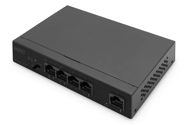 Digitus 4- Port Gigabit PoE Netzwerkswitch. Desktop. unmanaged. 1 Upli