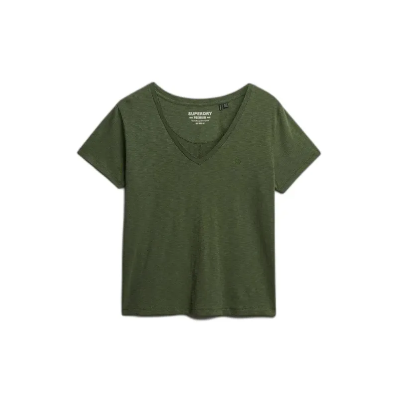 Women's V-neck T-shirt Superdry Slub Emb de Studios