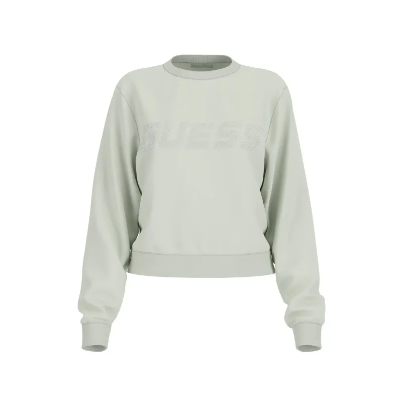 Sweatshirt woman Guess Silvy Rhinestones Logo