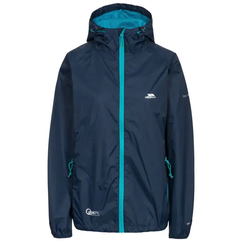 Women's zip-up waterproof hooded jacket Trespass Qikpac