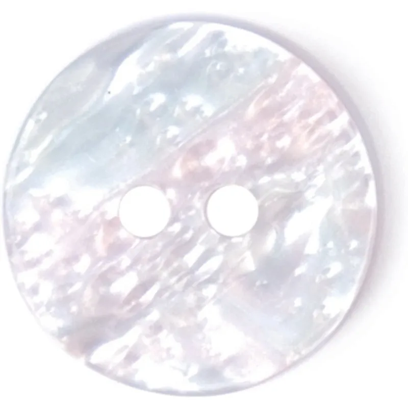Milward Carded Buttons Round 2 Hole White 15mm Pack of 4