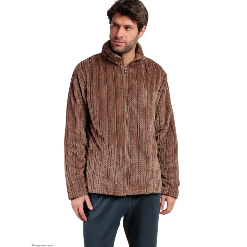 Women's Zip-Up Indoor Fleece Admas Cinnamon