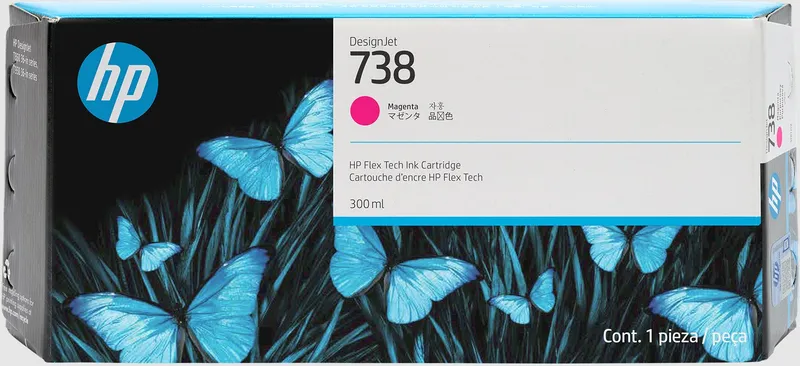 HP 738 300-ml Magenta DesignJet Ink Cartridge