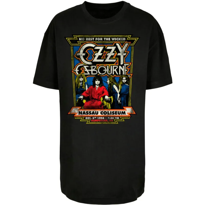 Women's oversized T-shirt Merchcode Osbourne - No Rest For The Wicked
