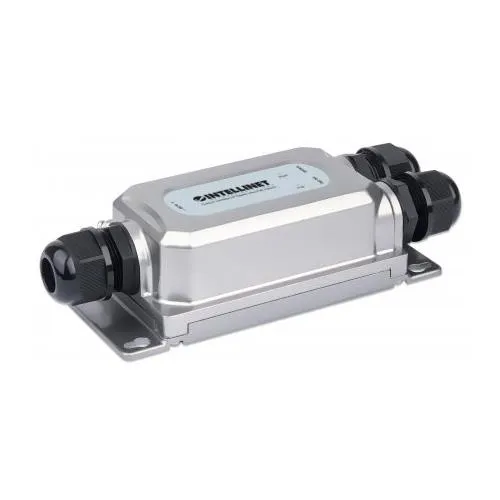 Intellinet Outdoor Vandalproof Gigabit PoE++ Injector One 60 W Port IEEE 802.3bt (4PPoE) Compliant IP67 Waterproof IK10 Vandalproof Metal Housing