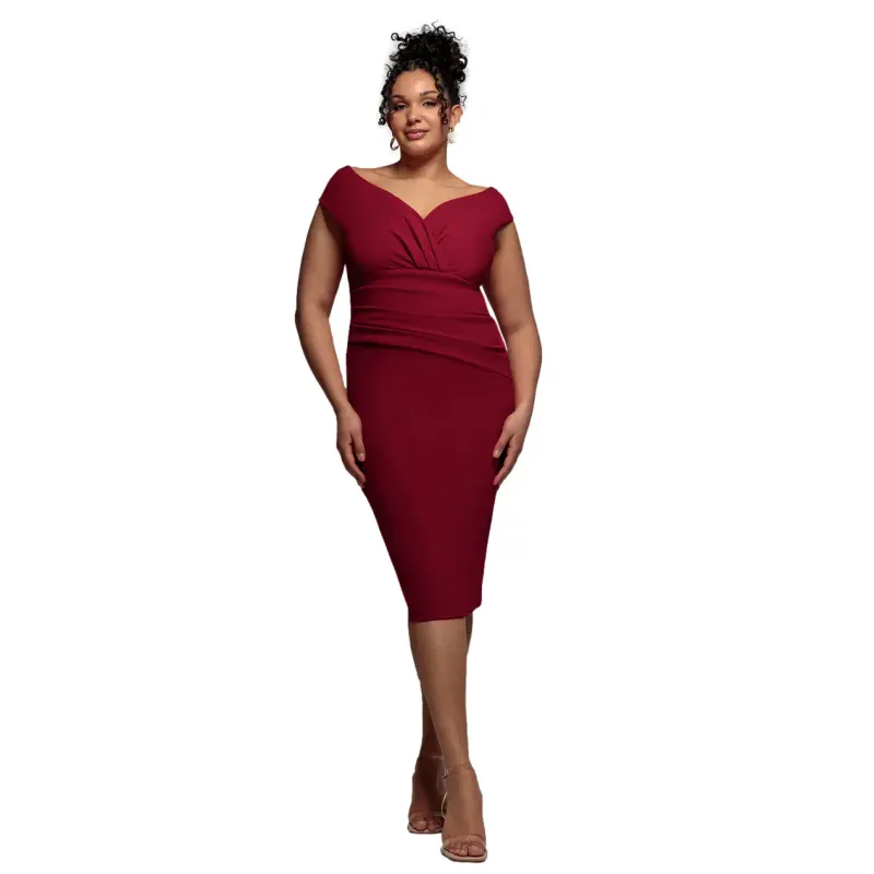 Bardot Dress Women Goddiva Midi