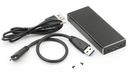 CoreParts MSUB2340 storage drive enclosure SSD enclosure Black