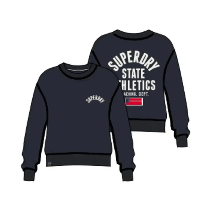 Sweatshirt woman Superdry Athletic Relaxed Printed