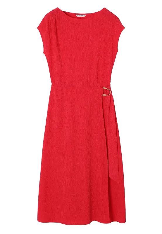 Crinkled Dress with Belt Women Tatuum Sadi