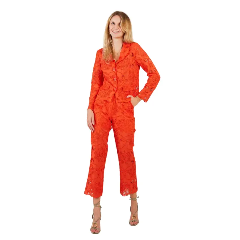 Women's Lace Straight Trousers Derhy Damienne