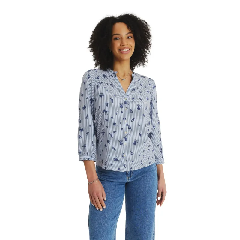 3/4 Sleeve Striped Blouse Women Greenpoint Regular January
