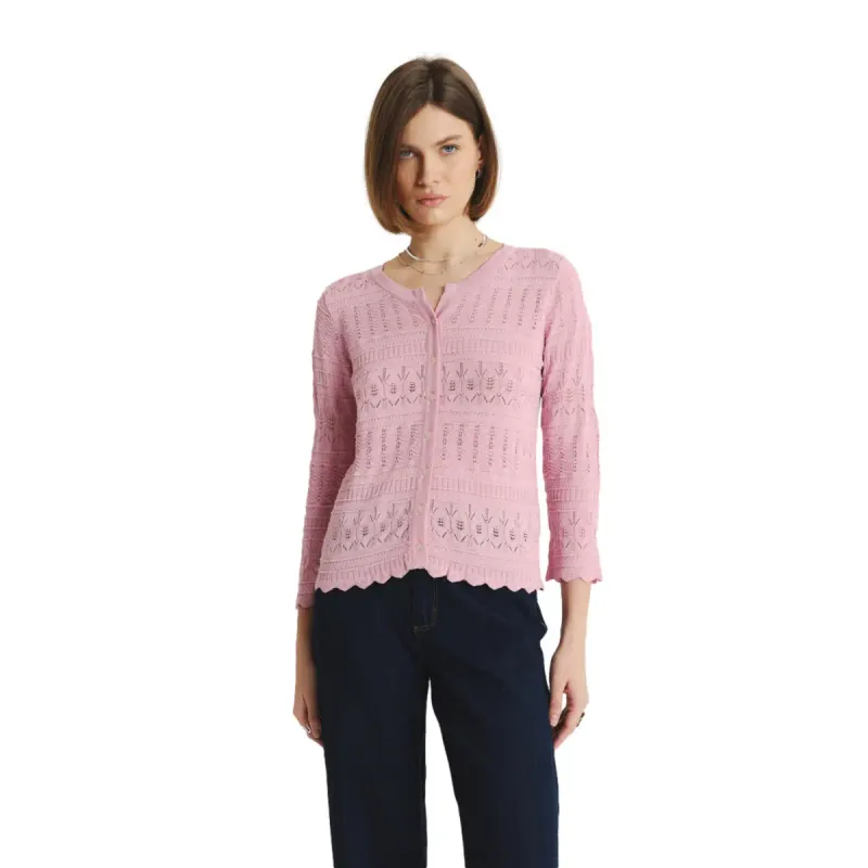 Discreet Openwork Jumper Woman Greenpoint Regular March