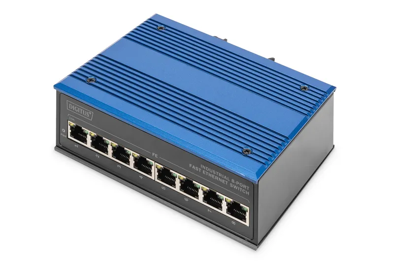 Digitus 8 port Fast Ethernet network switch. industrial. unmanaged. 1