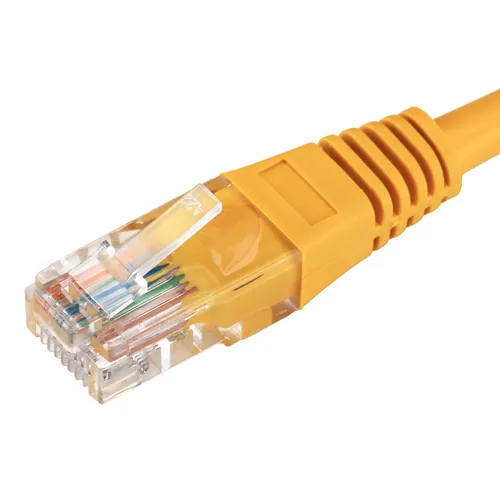 Cablenet 3m Cat5e RJ45 Yellow U/UTP PVC 24AWG Flush Moulded Booted Pat