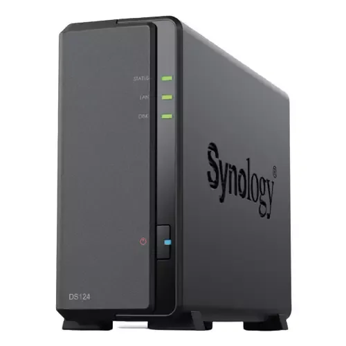 Synology DiskStation DS124 + 1 x HAT3300 6TB NAS Desktop Realtek RTD1619B 1 GB DDR4 HDD DiskStation Manager Black