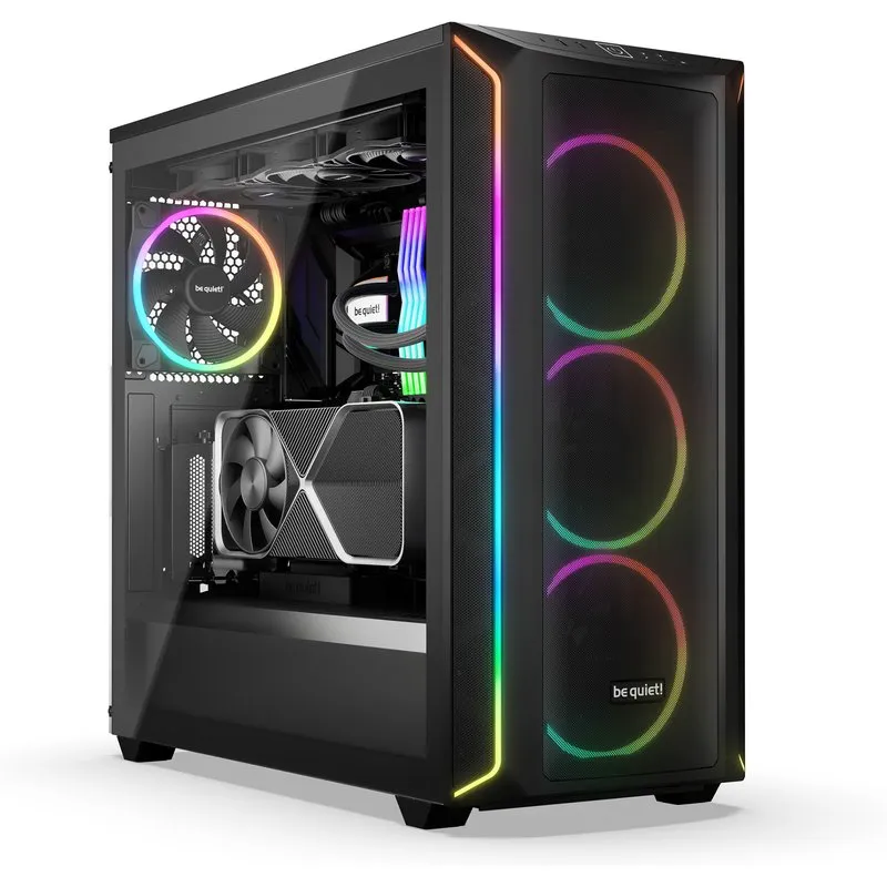 be quiet! Shadow Base 800 FX Mid Tower Tempered Glass ATX Gaming PC Case - Black