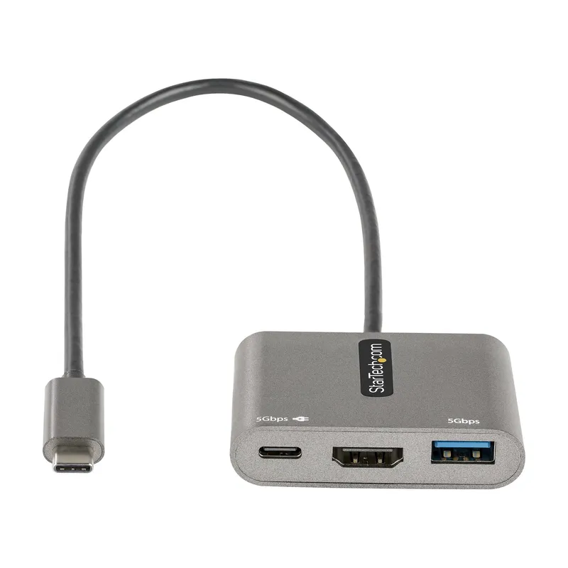 StarTech.com USB C Multiport Adapter. USB-C to HDMI 4K Video. 100W PD