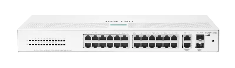 HPE Aruba Networking Networking Instant On Switch 26p Gigabit 2p SFP 1
