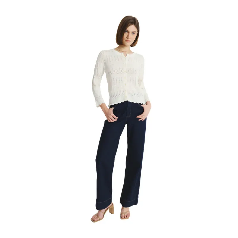 Discreet Openwork Jumper Woman Greenpoint Regular March