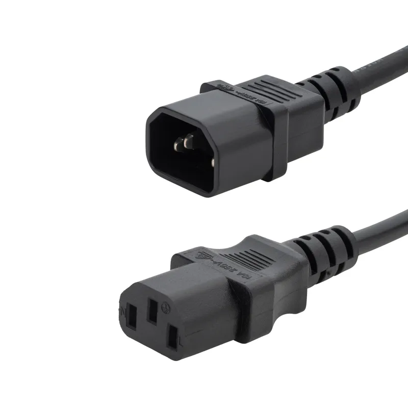 connektgear 1m Mains Extension Power Cable - C14 Plug to C13 Socket (L
