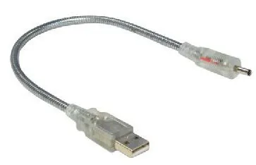 Cables Direct 0.3m USB/3.5mm DC Silver Transparent USB A