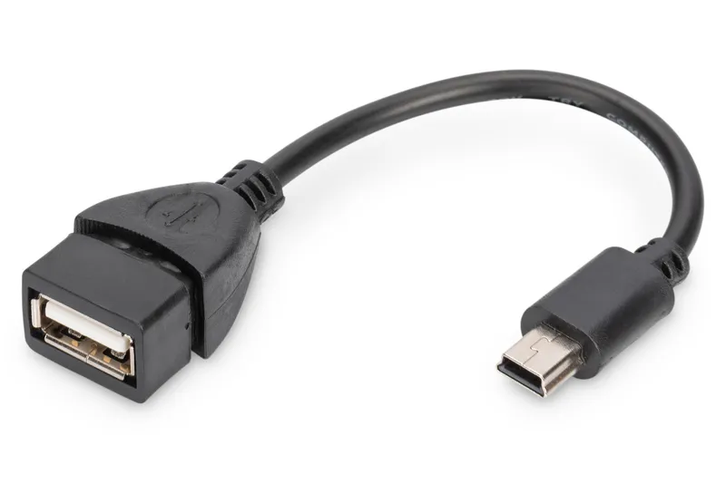 Digitus USB mini-B - USB-A adapter/converter. OTG. 0.2m