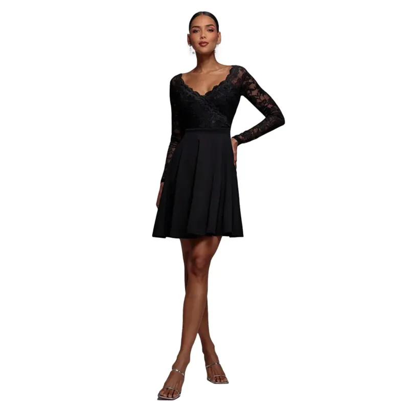 Off-The-Shoulder Lace Dress Women Goddiva Mini