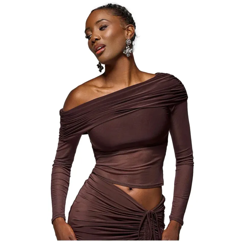 Women's Asymmetrical Top Goddiva Bardot