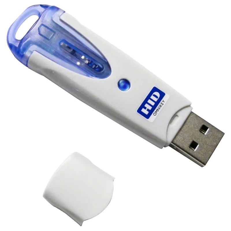 HID Identity OMNIKEY 6121 smart card reader USB 2.0 Blue. Grey
