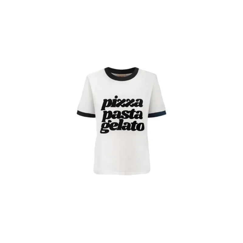 Women's T-shirt She is Sunday Pizza Pasta Gelato
