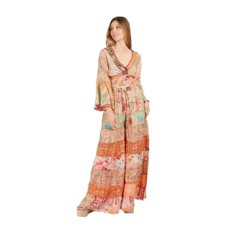 Multicoloured Bohemian Maxi Dress Women Derhy Hildegarde