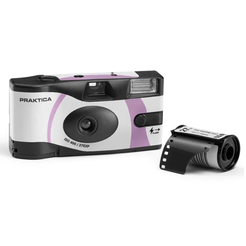 Praktica Single Use Disposable Colour Film Camera with Flash - Lilac -