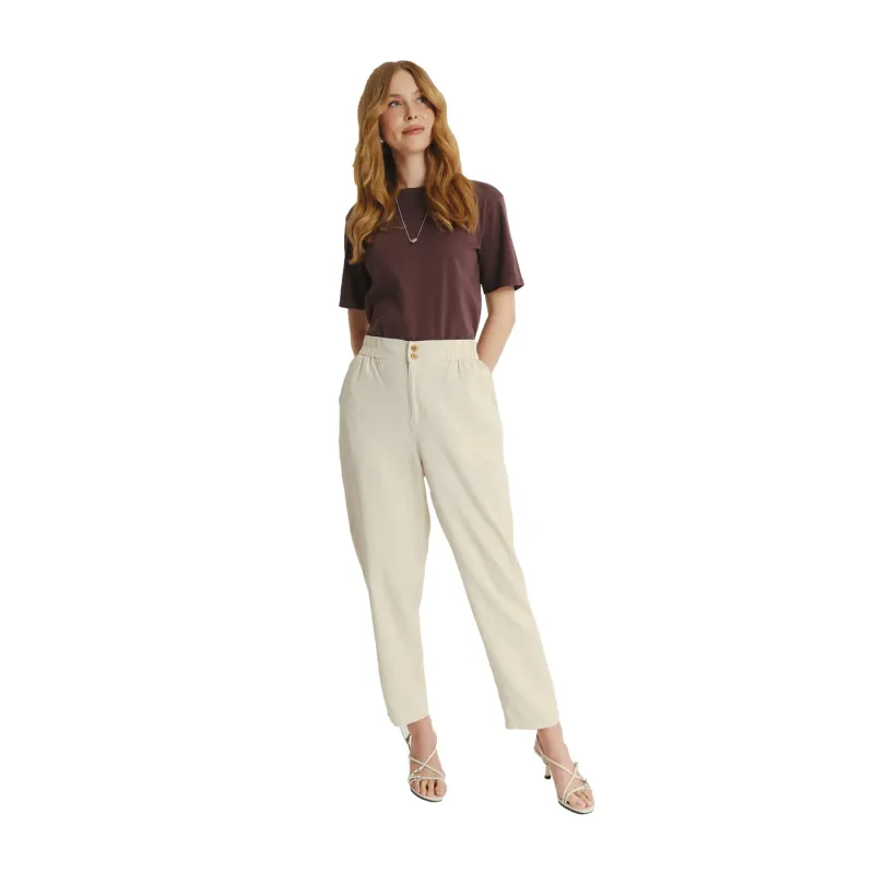 Comfortable Elastic Waist Trousers Women Greenpoint Regular March