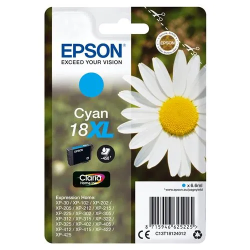 Epson Daisy 18XL Claria Home Single Cyan Ink