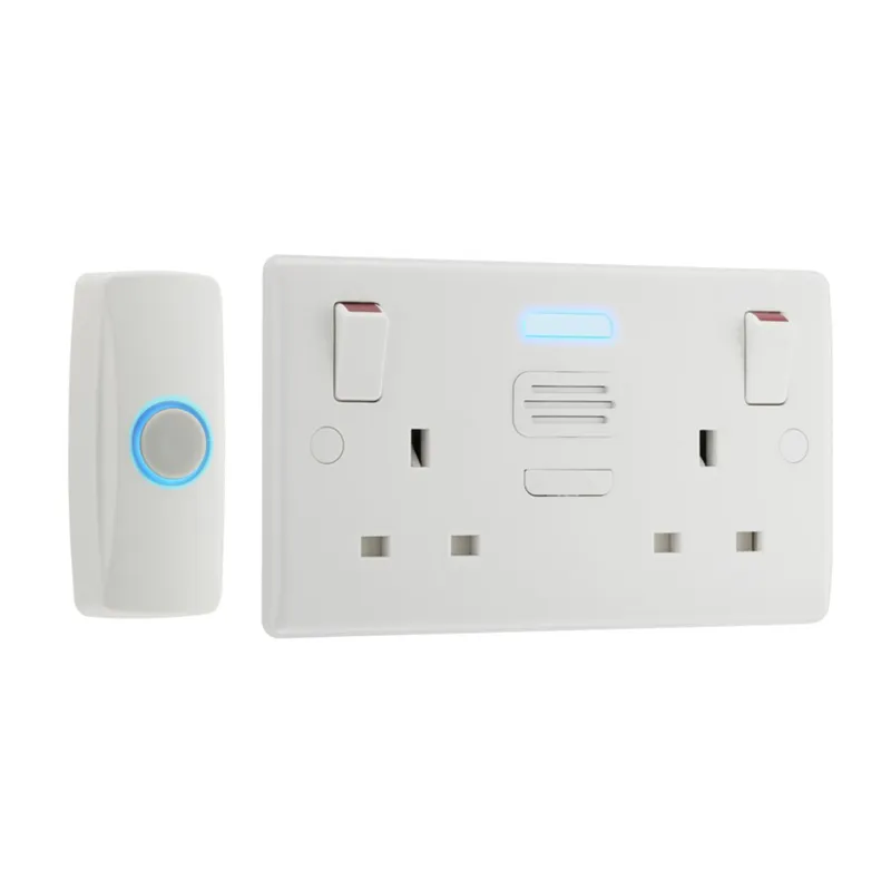 BG Electrical Nexus Double Switched 13A Power Socket with Door Chime -