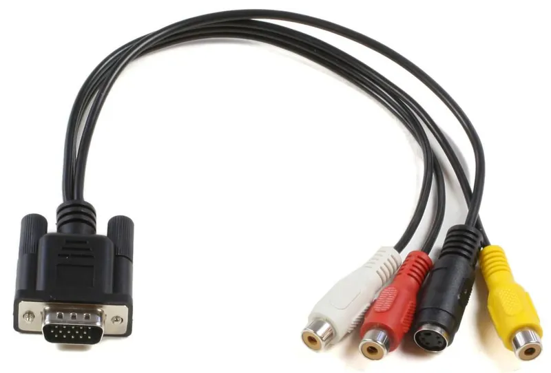 Microconnect MONGGSV video cable adapter 0.2 m VGA (D-Sub) RCA + S-Vid