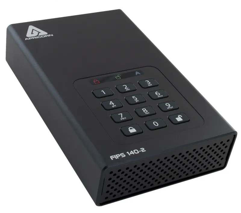 Apricorn Aegis Padlock DT FIPS external hard drive 2 TB Black