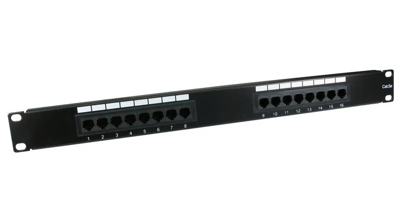 Cables Direct 16 Port Cat5e Patch Panel 1U
