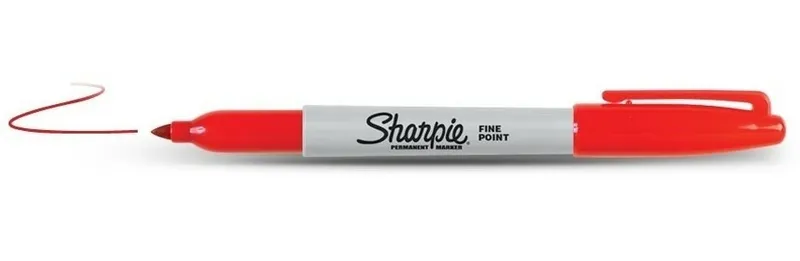 Sharpie Fine Point permanent marker Fine tip Red