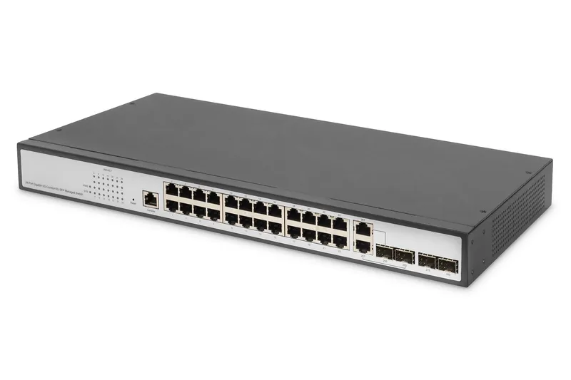 Digitus 24-Port Gigabit Switch. 19 Inch. Managed. 2 Uplinks