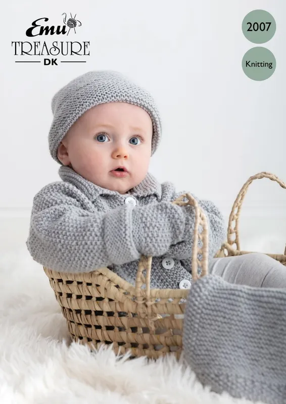 Emu Treasure DK Baby Set 2007 Knitting Pattern Various