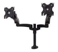 B-Tech Full Motion Twin Flat Screen Desk Mount with Double Arms