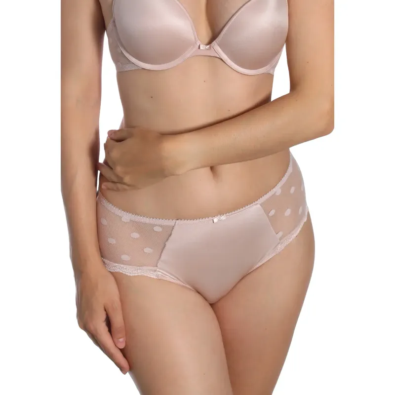 Women's mid-rise panties Sassa Dotted Mesh