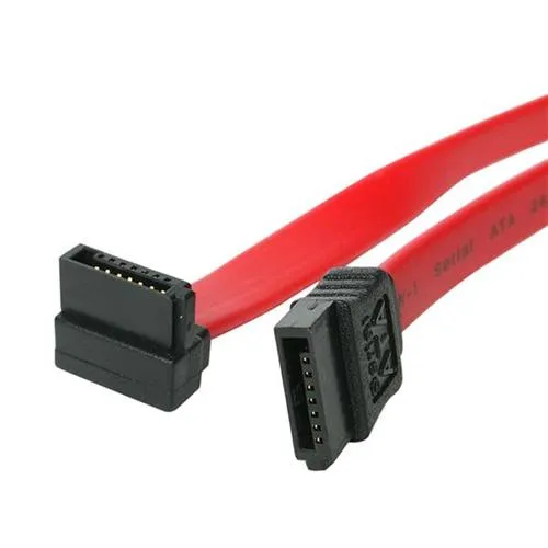 StarTech 18in SATA to Right Angle SATA Serial ATA Cable - Red