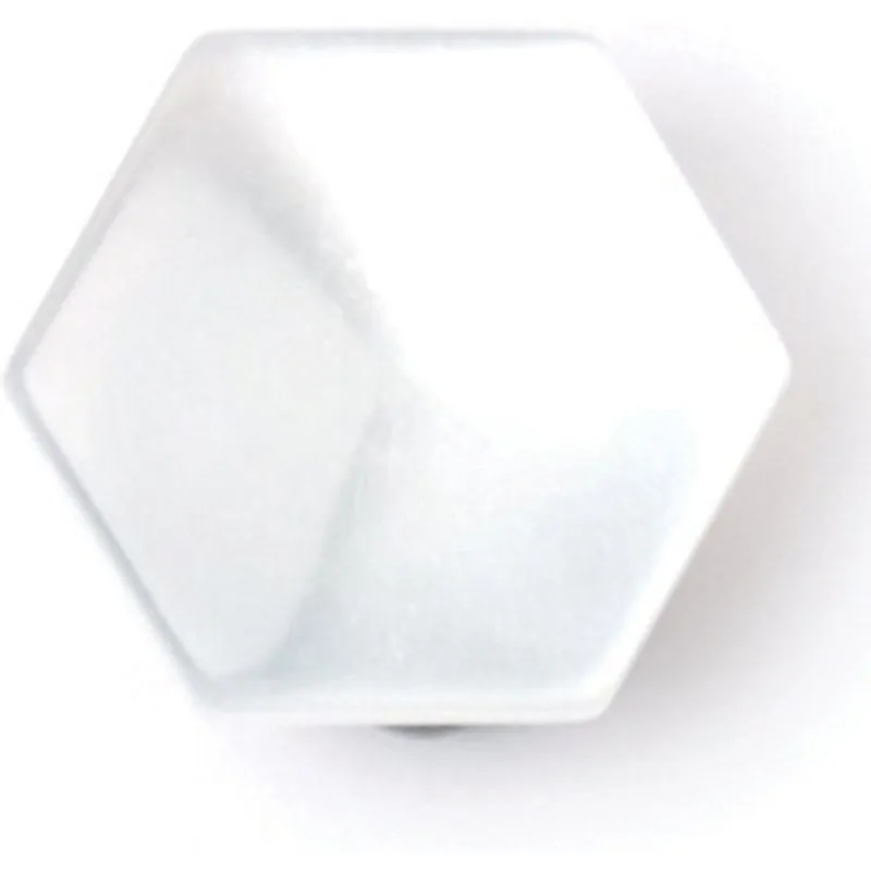 Milward Carded Buttons Hexagon Shank White 11mm Pack of 5