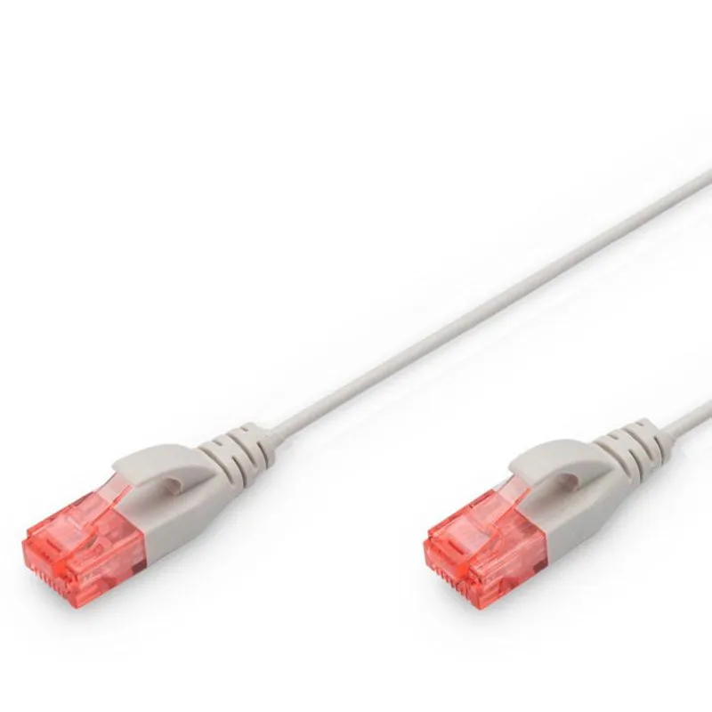 FDL SLIM 2M CAT.6 UTP LSZH PATCH CABLE - GREY (SNAGPROOF)