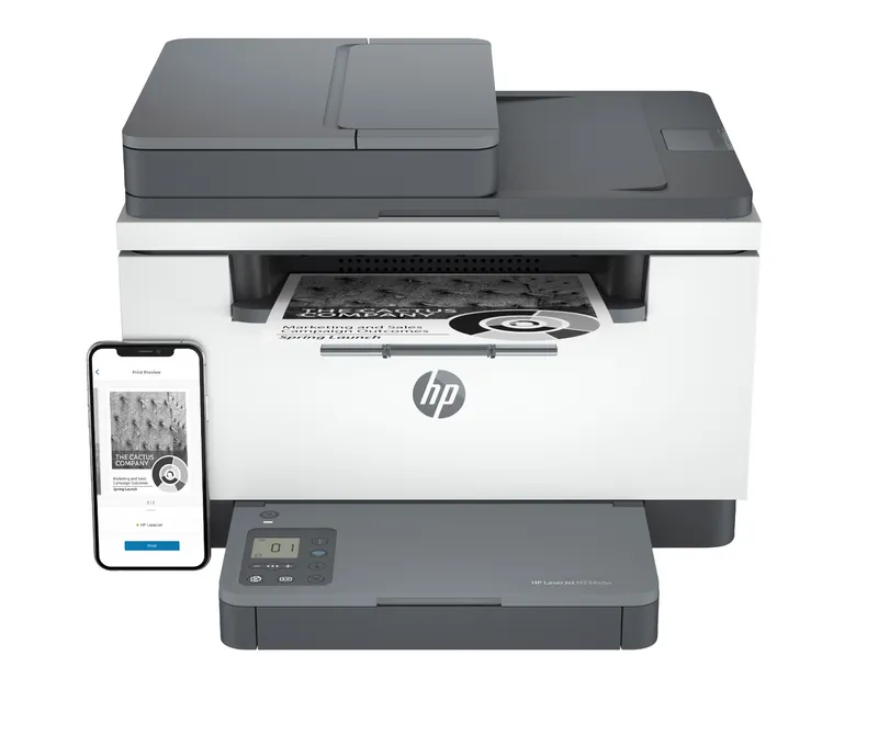HP LaserJet M234sdw Wireless Multifunction Black and white Printer. Co